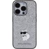 Karl Lagerfeld KLHCP15LGCNPSG iPhone 15 Pro 6.1 srebrny/silver hardcase Fixed Glitter Choupette Logo Metal Pin