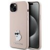 Karl Lagerfeld KLHCP15SSMHCNPP iPhone 15 / 14 / 13 6.1 różowy/pink Silicone Choupette Metal Pin