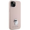 Karl Lagerfeld KLHCP15SSMHCNPP iPhone 15 / 14 / 13 6.1 różowy/pink Silicone Choupette Metal Pin