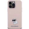 Karl Lagerfeld KLHCP15LSMHCNPP iPhone 15 Pro 6.1 różowy/pink Silicone Choupette Metal Pin