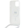 Karl Lagerfeld KLHMP15SHCKHNT iPhone 15 / 14 / 13 6.1 hardcase transparent Crossbody IML Karl Head Magsafe