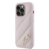 Karl Lagerfeld KLHCP14LPQDSMGP iPhone 14 Pro 6.1 różowy/pink hardcase Diagonal Quilted Script