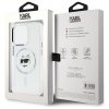Karl Lagerfeld KLHMP15LHLSCHH iPhone 15  Pro 6.1 biały/white hardcase IML Metal Choupette Head MagSafe