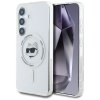 Etui Karl Lagerfeld Button Choupette     Head Printed Logo MagSafe do Samsung Galaxy S25 biały
