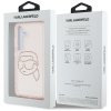 Etui Karl Lagerfeld Rhinestones K. Head  Logo do Samsung Galaxy S25 różowy