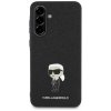 Etui Karl Lagerfeld Fixed Glitter Ikonik Logo Metal Pin do Samsung Galaxy A36 czarny