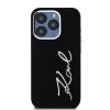 Etui Karl Lagerfeld Silicone Metal       Script Logo do iPhone 15 Pro Max czarny
