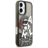 Etui Karl Lagerfeld Liquid Glitter       Choupette Logo MagSafe do iPhone 17 czarny