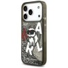 Etui Karl Lagerfeld Liquid Glitter       Choupette Logo MagSafe do iPhone 17 Pro czarny