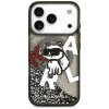Etui Karl Lagerfeld Liquid Glitter       Choupette Logo MagSafe do iPhone 17 Pro czarny