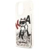 Etui Karl Lagerfeld Liquid Glitter       Choupette Logo MagSafe do iPhone 17 przezroczysty