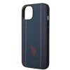 US Polo USHCP14MPFAV iPhone 14 Plus / 15 Plus 6.7 granatowy/navy blue Leather Stitch