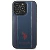 US Polo USHCP14LPFAV iPhone 14 Pro 6,1 granatowy/navy blue Leather Stitch