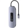 USAMS Adapter HUB 6w1 2xUSB 3.0/TF/SD/ USB-C/HDMI PD100W szary/tarnish SJ642HUB01 (US-SJ642)