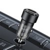 USAMS Ładowarka samochodowa  C39 USB+USB-C 60W Fast Charge czarny/black CC208CC01 (US-CC208)