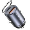 USAMS Ład. sam. 1xUSB+1xUSB-C C38 30WPD Fast Charge z wbudowanym pieścieniem stalowy/tarnish CC206CC01 (US-CC206)