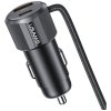 Ładowarka samochodowa USAMS YT Series    CC287 66W 1xUSB-A 1xUSB-C + kabel 2w1 USB-C/Lightning tarnish