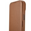 DUPLIKAT: iCarer CE Premium Leather Folio Case skórzane etui iPhone 14 z klapką magnetyczne MagSafe brązowy (WMI14220713-BN)