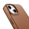 DUPLIKAT: iCarer CE Premium Leather Folio Case skórzane etui iPhone 14 z klapką magnetyczne MagSafe brązowy (WMI14220713-BN)