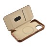 DUPLIKAT: iCarer CE Premium Leather Folio Case skórzane etui iPhone 14 z klapką magnetyczne MagSafe brązowy (WMI14220713-BN)