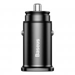Baseus Square inteligentna ładowarka samochodowa 2x USB QC3.0 Quick Charge 3.0 SCP AFC 30W czarny (CCALL-DS01)