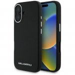 Etui Karl Lagerfeld Saffiano Full        Wrapped Elongated Metal Logo MagSafe do iPhone 16 czarny