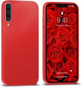 ETUI DO SAMSUNG A70 SILIKON KOLOR SOFT CASE czerwony