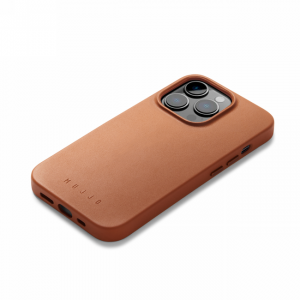 Mujjo Full Leather Case - etui skórzane do iPhone 14 Pro  kompatybilne z MagSafe (brązowe)