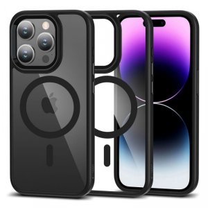 ETUI PLECKI CASE NAKŁADKA TECH-PROTECT  MAGMAT MAGSAFE IPHONE 15 PRO MAX BLACK/CLEAR