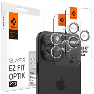 OSŁONA APARATU SPIGEN OPTIK.TR ”EZ FIT” CAMERA PROTECTOR 2-PACK IPHONE 14 PRO / PRO MAX / 15 PRO / PRO MAX CRYSTAL CLEAR