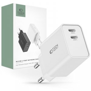 TECH-PROTECT C35W 2-PORT ŁADOWARKA SIECIOWA  PD35W WHITE