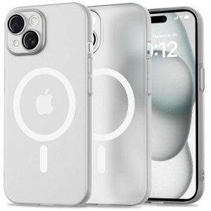 ETUI TECH-PROTECT  MAGSLIM MAGSAFE IPHONE 15 MATTE/WHITE