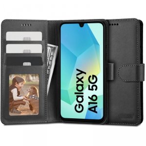 OTWIERANE KSIĄŻKOWE ETUI FUTERAŁ TECH-PROTECT  WALLET SAMSUNG GALAXY A16 4G / 5G BLACK