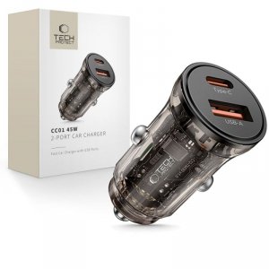 TECH-PROTECT CC01 2-PORT CAR CHARGER PD45W/QC3.0 BLACK