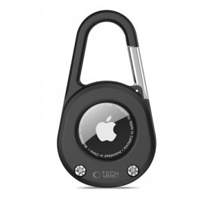 Etui do Apple AirTag 1 / 2 z Karabińczykiem Tech-Protect SlideLock Czarny