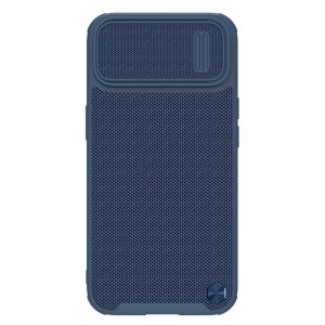 Nillkin Textured S Case etui iPhone 14 Plus pancerny pokrowiec z osłoną na aparat niebieskie