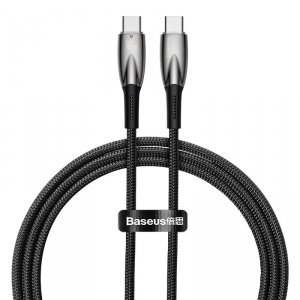 Baseus Glimmer Series kabel do szybkiego ładowania USB-C 480Mb/s PD 100W 1m czarny