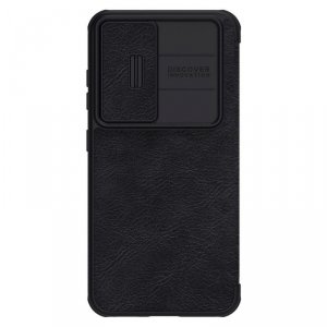 Nillkin Qin Leather Pro Case etui Samsung Galaxy S23+ pokrowiec z klapką osłona na aparat czarne