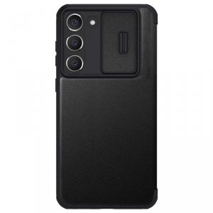 Nillkin Qin Leather Pro Case etui Samsung Galaxy S23 pokrowiec z klapką osłona na aparat czarne