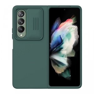 Nillkin CamShield Silky Silicone Case etui Samsung Galaxy Z Fold 4 silikonowy pokrowiec z osłoną na aparat zielone