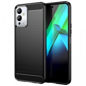 Carbon Case etui do Infinix Note 12i elastyczny silikonowy karbonowy pokrowiec czarne