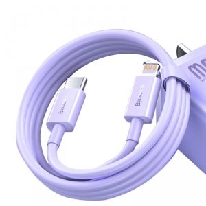 Kabel do szybkiego ładowania / transferu danych USB-C  - Lightning PD 20W 1m Baseus Superior Series - fioletowy