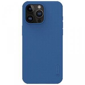 Wzmocnione etui do iPhone 15 Pro Max Nillkin Super Frosted Shield Pro - niebieskie
