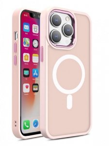 Magnetyczne etui z MagSafe Color Matte Case do iPhone 15 Plus - różowe