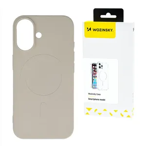 Silikonowe magnetyczne etui Wozinsky Silicone Case Magsafe na Samsung Galaxy S25 Ultra - beżowe