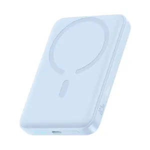 Powerbank Baseus EnerFill FM11 Ultra-Mini 10000mAh 22,5W indukcyjny kompatybilny z MagSafe z białym kablem Basus Simple USB-C 20V/3A 0,3m - niebieski 