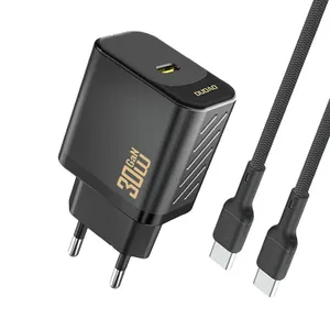 Ładowarka sieciowa Dudao A27PCEU PD 30W GaN USB-C z kablem USB-C - czarna