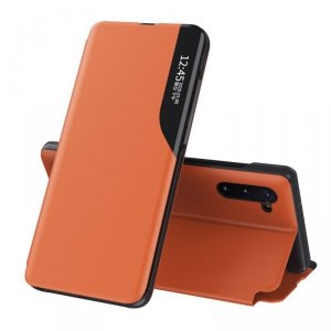 Eco Leather View Case elegancki futerał etui z klapką i funkcją podstawki Samsung Galaxy Note 10 pomarańczowy