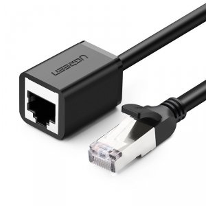 Ugreen przedłużacz kabel internetowy Ethernet RJ45 Cat 6 FTP 1000 Mbps 5 m czarny (NW112 11283)