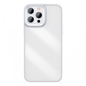 Baseus Crystal Phone Case pancerne etui do iPhone 13 Pro z żelową ramką szary (ARJT000413)